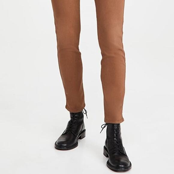 Frame Denim Le Sylvie Slender Straight Tobacco Brown Tan Coated 26 - Picture 2 of 11